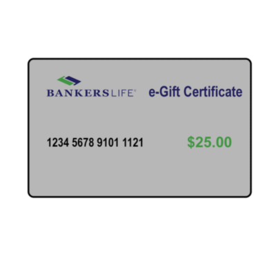 Bankers Life $25 Gift Card