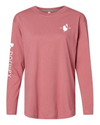 Mauvelous long sleeve tee in soft pink cotton blend.