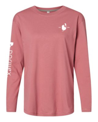Mauvelous long sleeve tee in soft pink cotton blend.