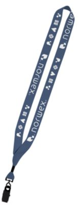 Custom Norwex lanyard with breakaway clasp and printed logo.