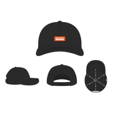 Black Hydro cap with structured front panel, curved brim, and adjustable closure.