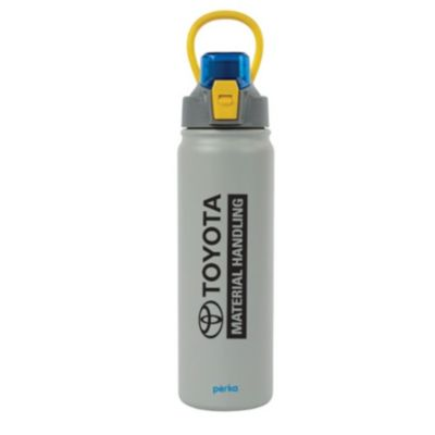 Gray double-wall bottle with 24 oz capacity, Rex Fresh branding, and flip-top lid.