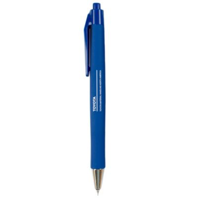 Blue comfort pen with ergonomic grip and smooth ink flow, ideal for long writing sessions.