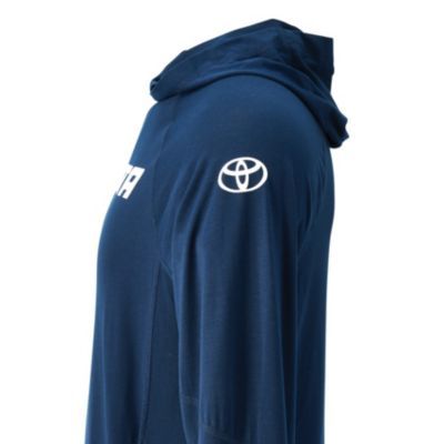 Toyota bug printed in white on left sleeve.