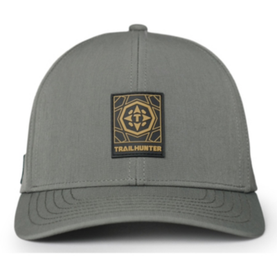 Grey performance Cap with Trailhunter logo on rubber patch on front
