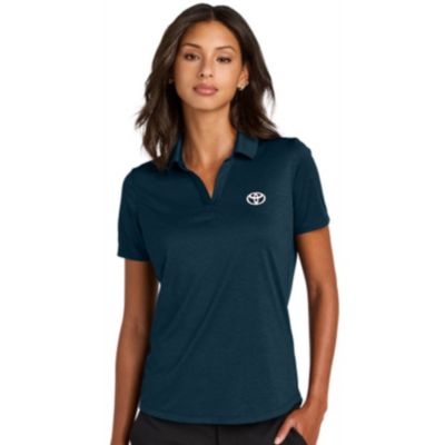 A dark blue polo shirt with the Toyota logo embroidered on the left chest.