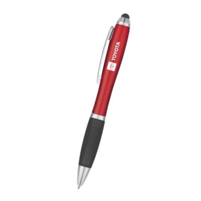 Red and black pen with a silver clip, featuring the Toyota logo and 'TOYOTA' printed in white text.