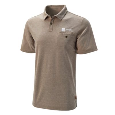 Travis Mathew Pocket Polo Toyota logo embroidered on left chest in black
