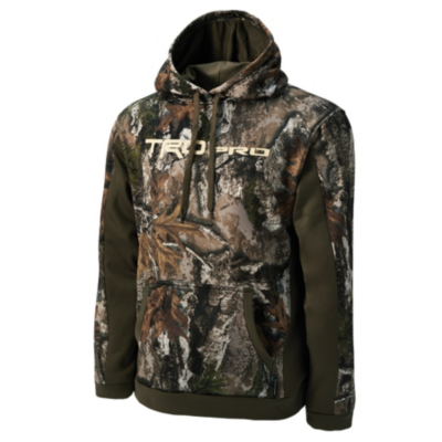Camo Hoodie with TRD pro printed on front in tan