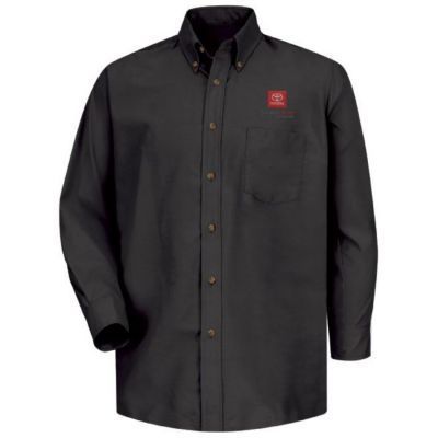 TOYOTA MEN'S POPLIN DRESS SHIRT  S TOYOTA MEN'S POPLIN DRESS SHIRT Left Chest: Red/Grey Toyota Service Center