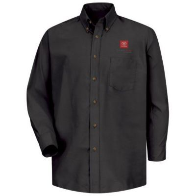 TOYOTA MEN'S POPLIN DRESS SHIRT  S TOYOTA MEN'S POPLIN DRESS SHIRT Left Chest: Red/Grey Toyota Service Center