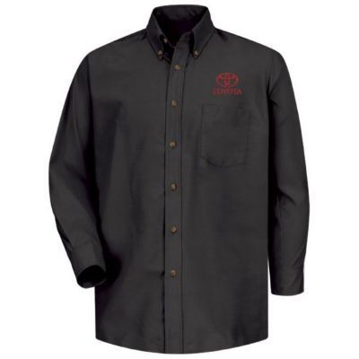TOYOTA MEN'S POPLIN BLACK DRESS SHIRT  S TOYOTA MEN'S POPLIN DRESS SHIRT Left Chest: Red Toyota