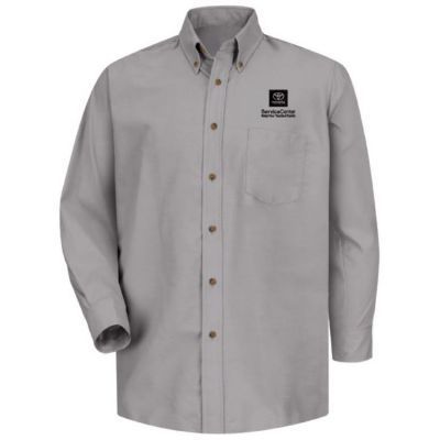 TOYOTA MEN'S POPLIN SILVER DRESS SHIRT  S TOYOTA MEN'S POPLIN DRESS SHIRT Left Chest: Black Toyota Service Center