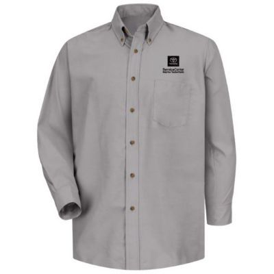 TOYOTA MEN'S POPLIN SILVER DRESS SHIRT  S TOYOTA MEN'S POPLIN DRESS SHIRT Left Chest: Black Toyota Service Center
