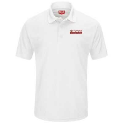 TOYOTA MEN'S PERFORMANCE KNIT POLO  S TOYOTA MEN'S PERFORMANCE KNIT POLO Left Chest: Red Toyota Genuine Parts