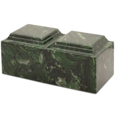 Meadow Green Synthetic Marble Companion Urn