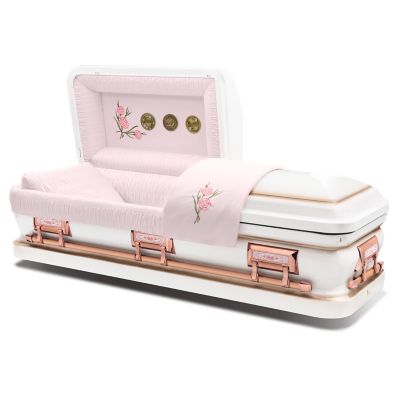  Beautiful Black/Gold Casket Gold Hardware White