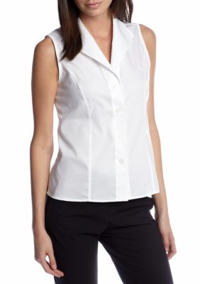 Tops: Womens White Collared & Button Down | Belk