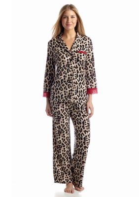 ND Intimates Cheetah Notch Pajama Set