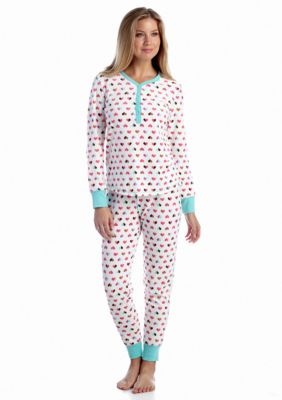 PJ Couture Printed Velour Pajama Set