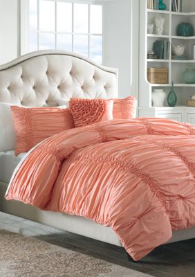 MaryJane's Home Cotton Clouds Coral Bedding Collection - Belk.co