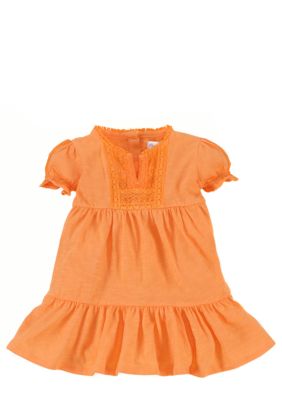 Ralph Lauren Childrenswear Lace Trim Drop-Waist Dress