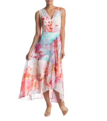 calvin klein floral long dress