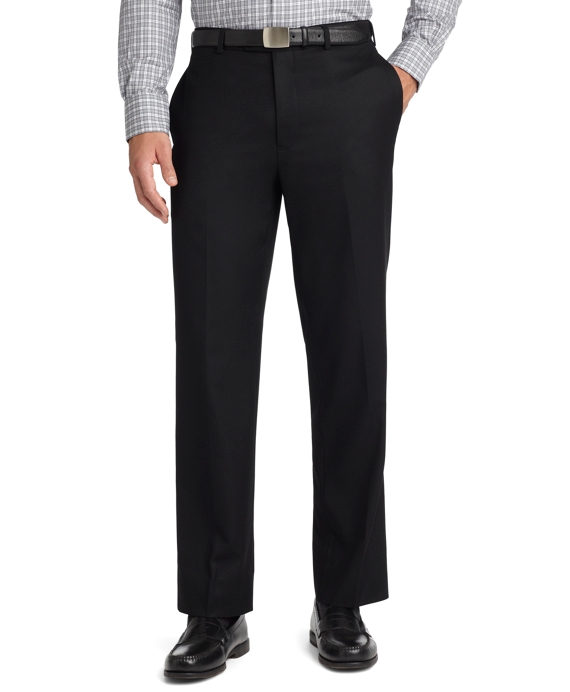 Men's Regular Fit Plain-Front Flannel Dress Pants | Brooks Brothers