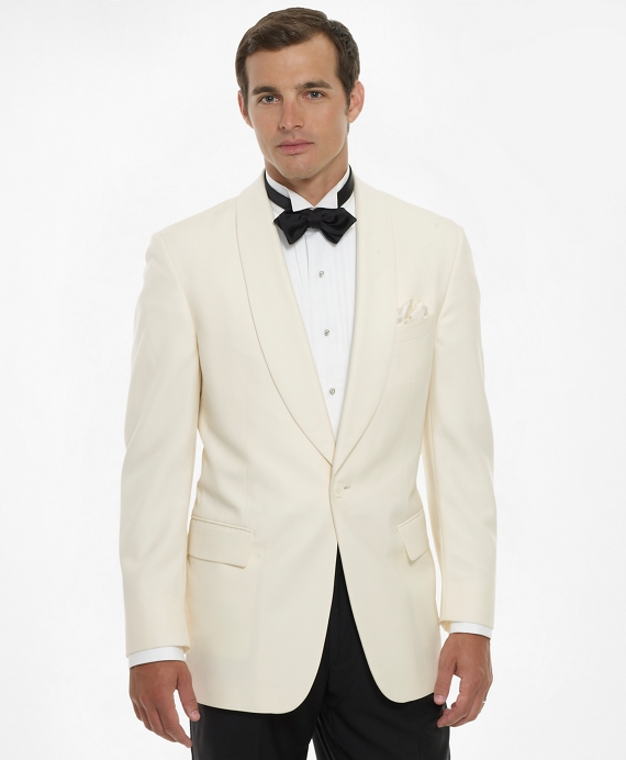 Men's White One-Button Dinner Jacket | Brooks Brothers