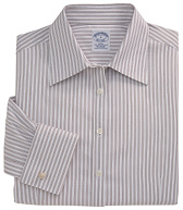 Non-Iron Fitted Bold Textured Stripe French Cuff Dress Shirt