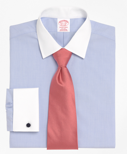 Blue shirt white collar clearance tie