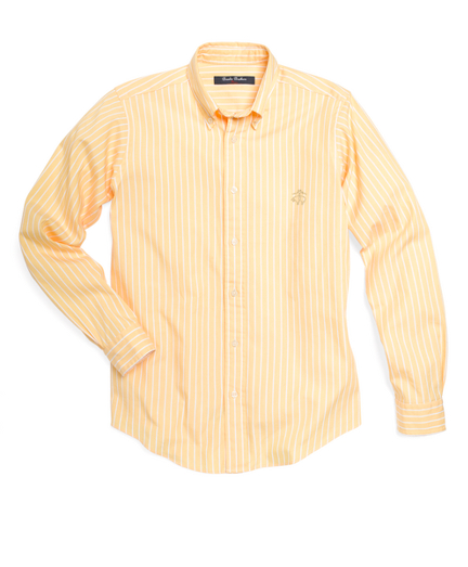 Washed Pinpoint Stripe Sport Shirt   Brooks Brothers