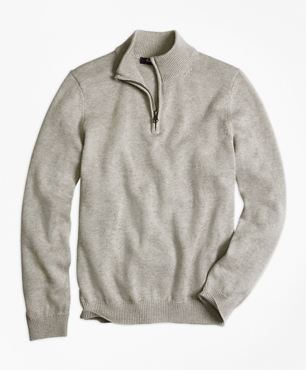 Boys' Grey Half-Zip Sweater | Brooks Brothers
