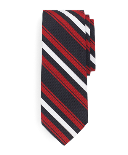 Red, White and Blue Stripe Tie - Brooks Brothers