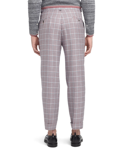 BLUE AND RED PLAID TROUSERS - Brooks Brothers