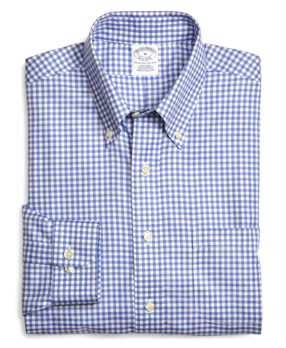 Men's Supima Cotton Non-Iron Slim Fit Gingham Sport Shirt | Brooks Brothers