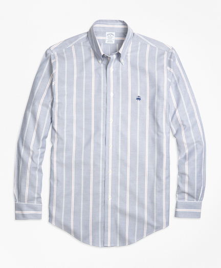 Non-Iron Regent Fit Wide Stripe Sport Shirt - Brooks Brothers