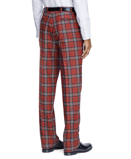 Men's Extra Slim Fit Red Tartan Dress Pants | Brooks Brothers