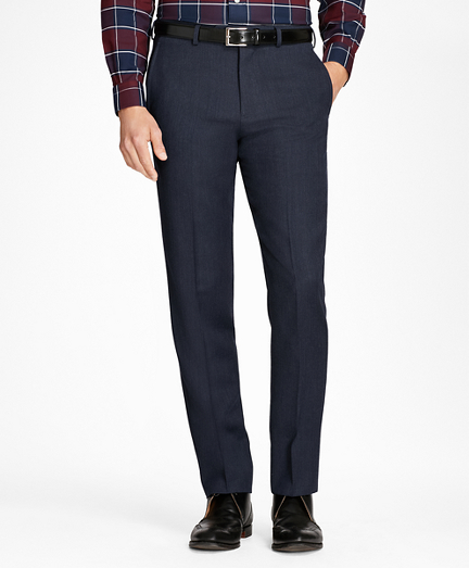 Regent Fit Whipcord Wool Trousers - Brooks Brothers