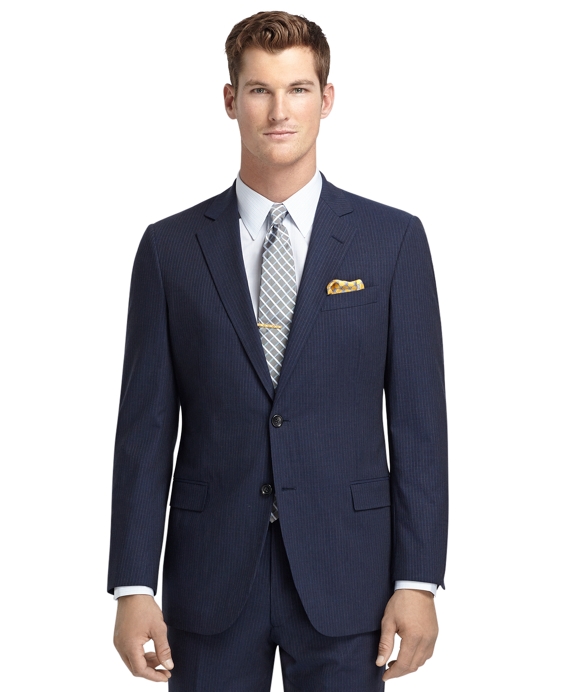 Men's Fitzgerald Fit Blue Mini Rope Stripe BrooksCool Suit