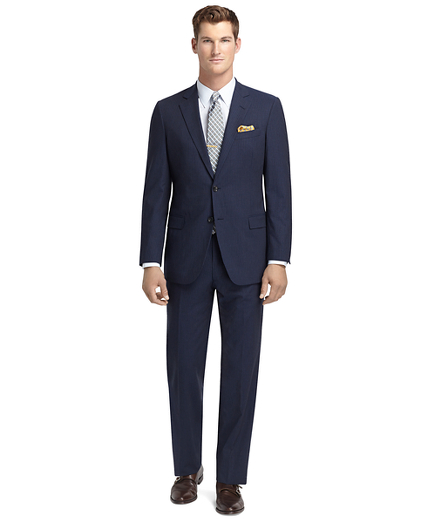 Men's Fitzgerald Fit Blue Mini Rope Stripe BrooksCool Suit