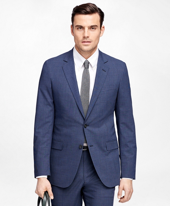 Men's Fitzgerald Fit BrooksCool Blue Check Suit | Brooks Brothers