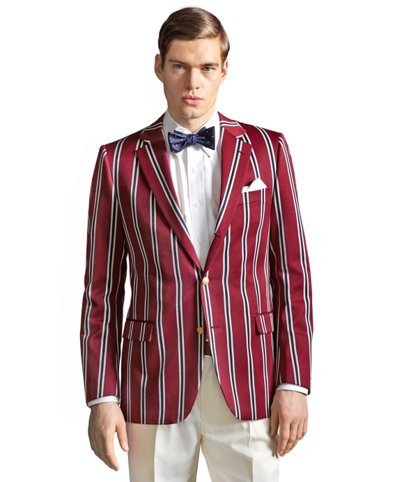 The Great Gatsby Collection Burgundy Stripe Regatta Blazer - Brooks ...