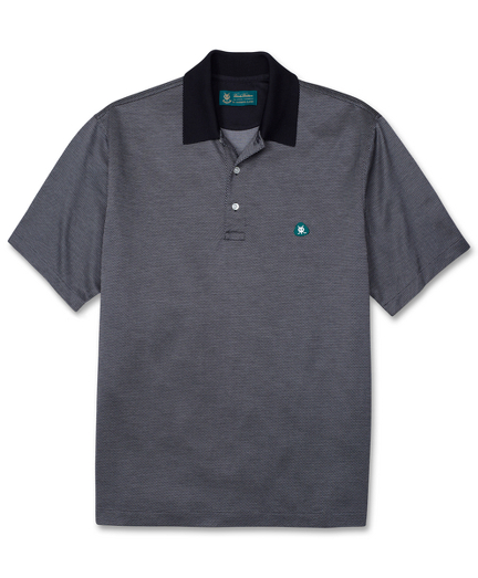 St Andrews Links Jacquard Lisle Polo   Brooks Brothers