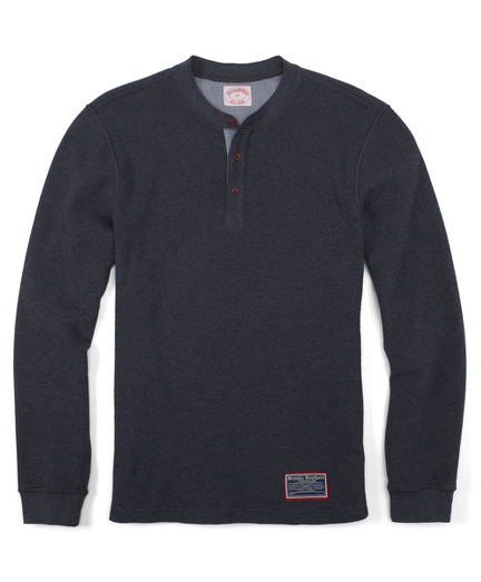 Cotton Waffle Henley   Brooks Brothers