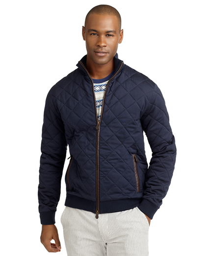 Quilted Knit Bomber - Brooks Brothers