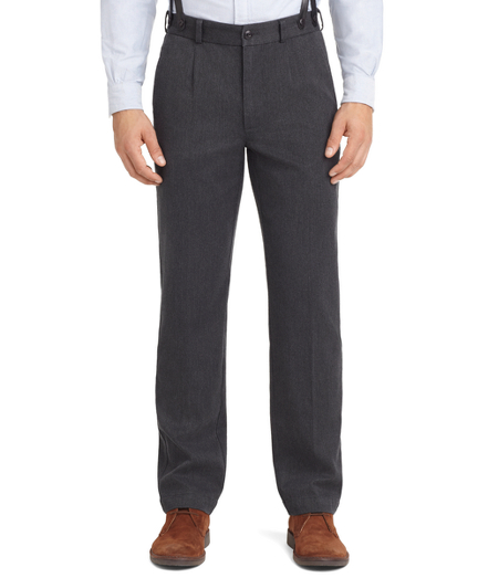 Herringbone Suspender Pants   Brooks Brothers