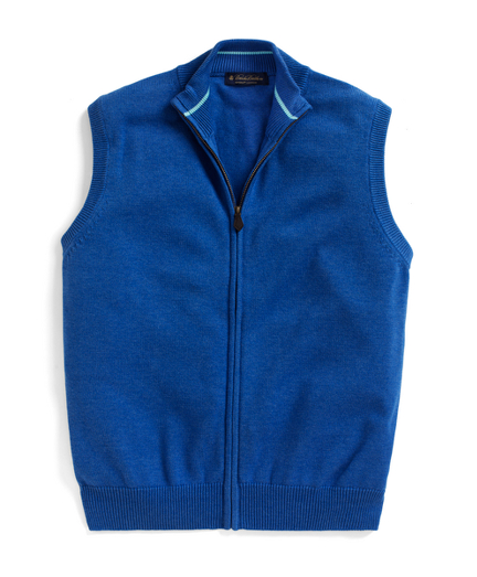 Supima® Zip Front Vest   Brooks Brothers