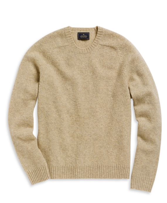 Shetland Saddle Shoulder Crewneck Sweater - Brooks Brothers