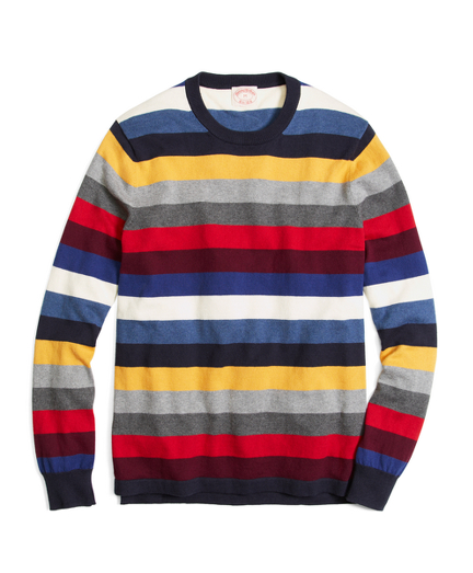 Fun Stripe Crewneck Sweater - Brooks Brothers